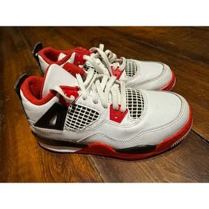 White Jordan 4's Kids